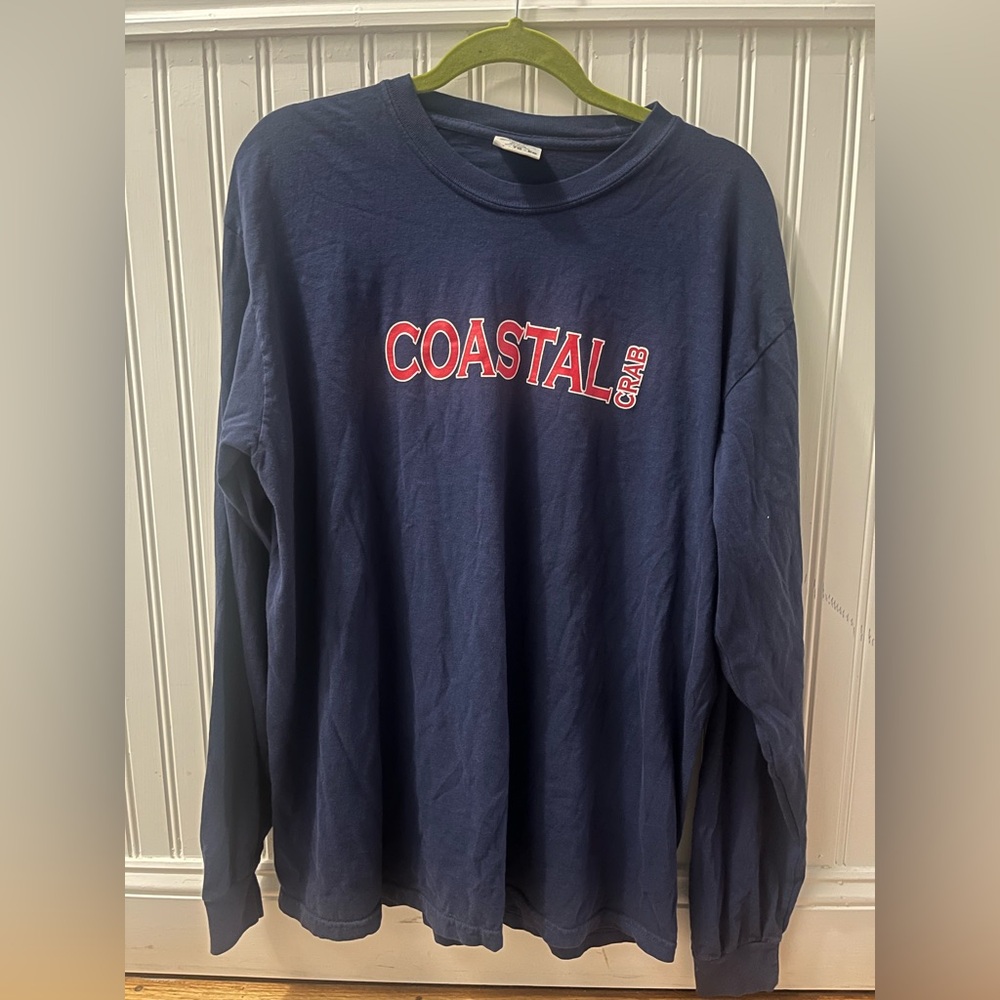 Coastal Crab Navy Graphic Long Sleeve